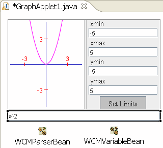 graph in applet window