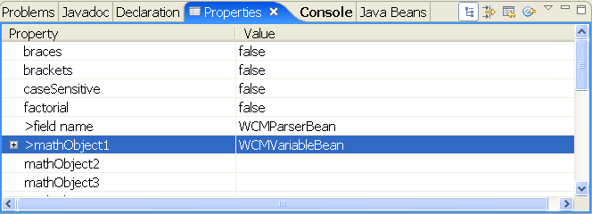 variable set in a parser